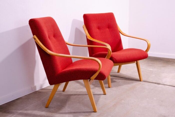 mid century armchairs by jaroslav smidek for jitona 1960s set of 2 7325