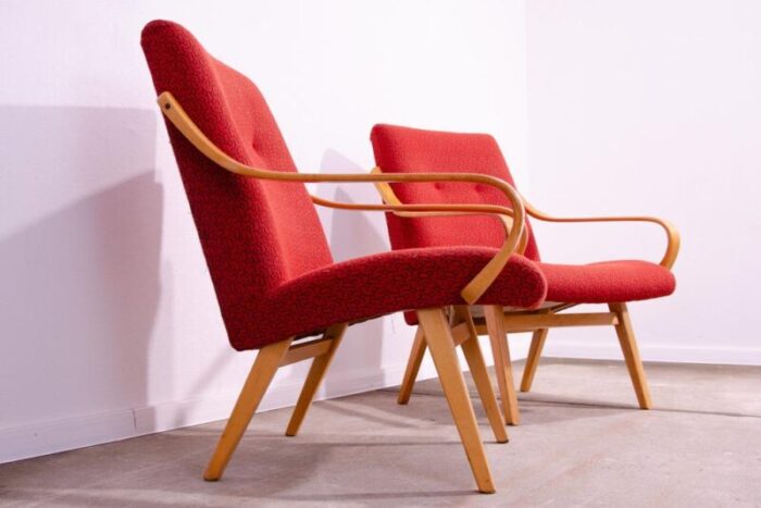 mid century armchairs by jaroslav smidek for jitona 1960s set of 2 9061