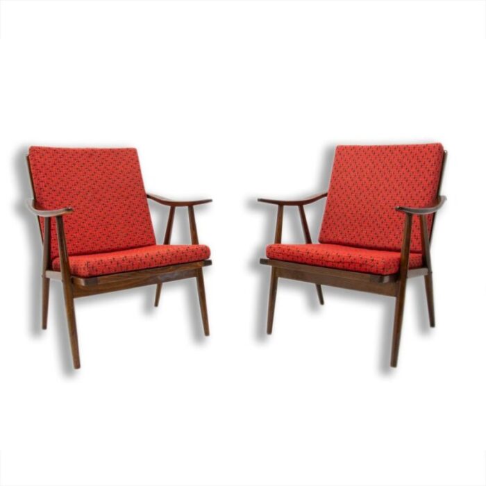 mid century armchairs by jaroslav smidek for ton 1970s set of 2 4610