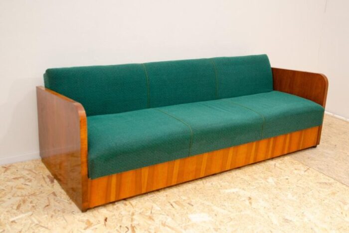 mid century art deco sofabed by up zavody czechoslovakia 1950s 0300