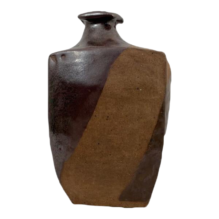 mid century artisan studio pottery bottle 5070