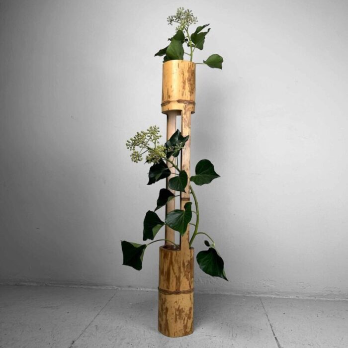 mid century bamboo ikebana ni ju giri vase japan 1950s 2