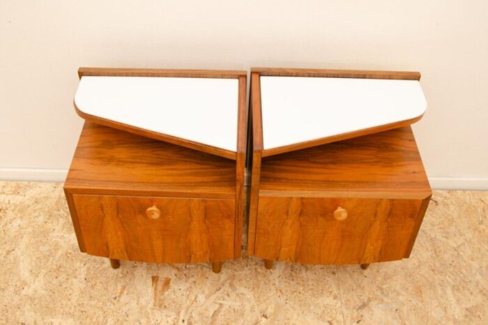 mid century bedside tables former czechoslovakia 1960s set of 2 9148