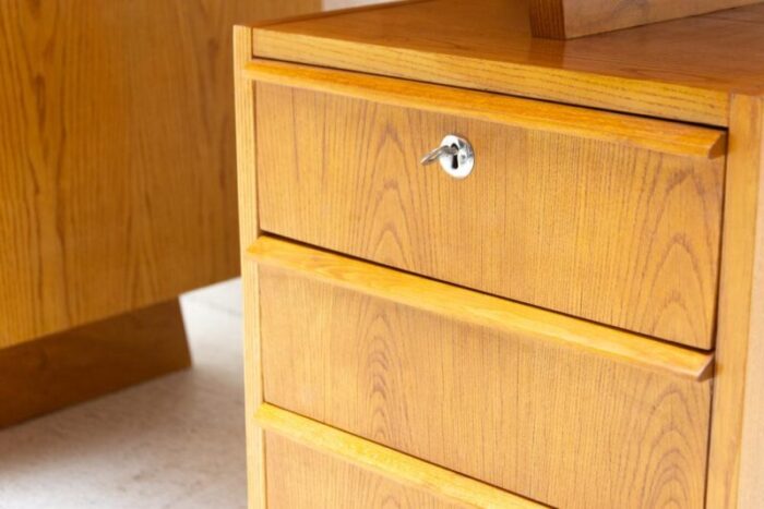 mid century beechwood writing desk former czechoslovakia 1970s 4241