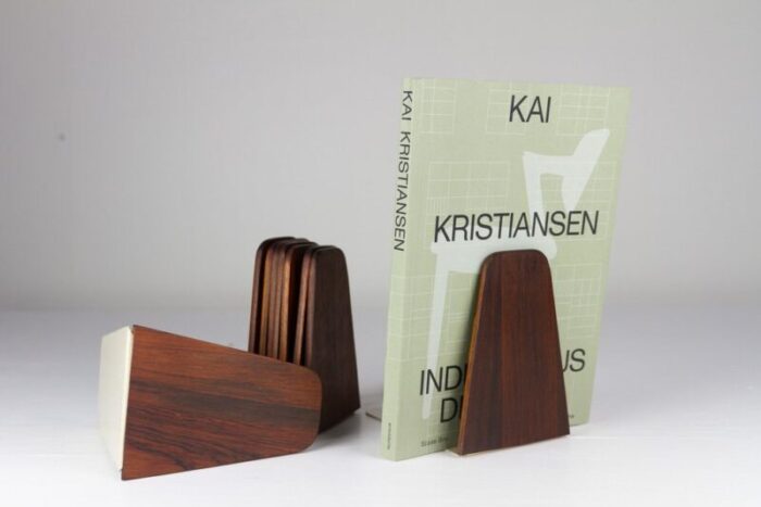 mid century bookends by kai kristiansen for fm 1960s set of 9 12