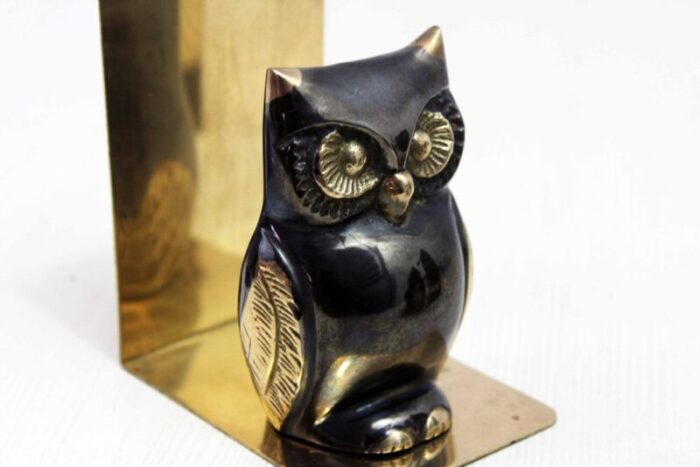 mid century brass owl bookends set of 2 2