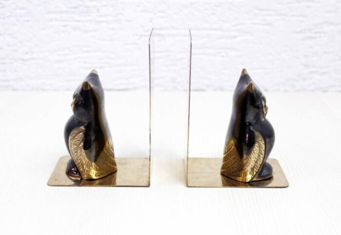 mid century brass owl bookends set of 2 6