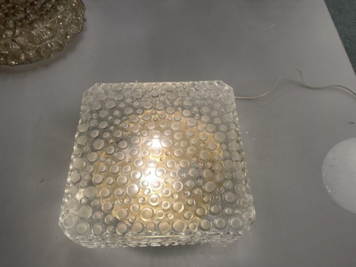 mid century bubble crystal glass sconces from hustadt leuchten set of 2 6977