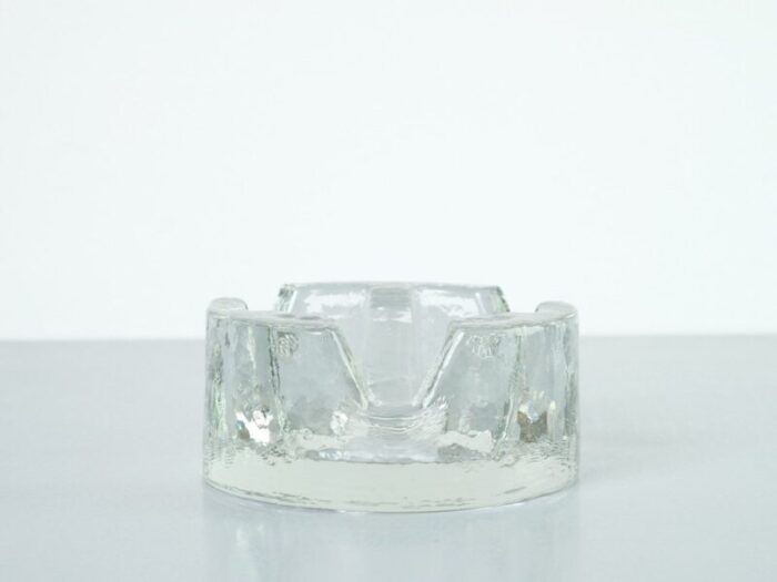 mid century candleholder in glass 1970s 1