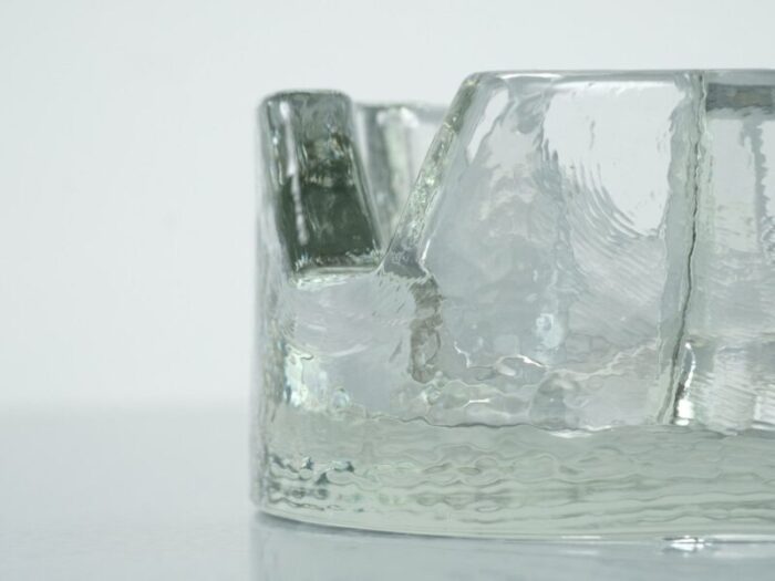 mid century candleholder in glass 1970s 9