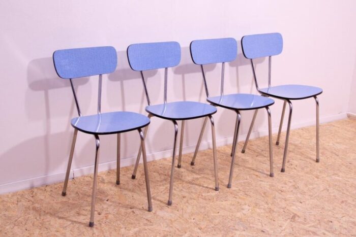 mid century czechoslovak colored formica cafe chairs 1960s set of 4 1479