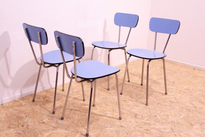 mid century czechoslovak colored formica cafe chairs 1960s set of 4 2474