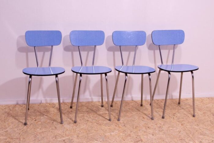 mid century czechoslovak colored formica cafe chairs 1960s set of 4 3334