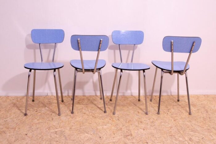 mid century czechoslovak colored formica cafe chairs 1960s set of 4 3730