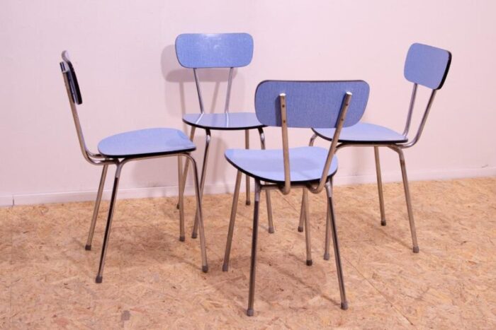 mid century czechoslovak colored formica cafe chairs 1960s set of 4 8805