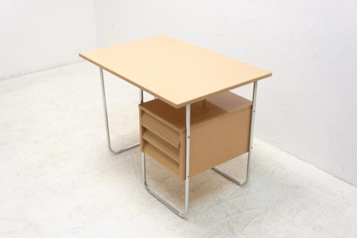 mid century czechoslovakian chrome and formica writing desk 1950s 2587