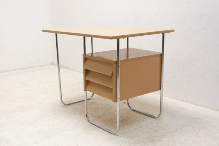 mid century czechoslovakian chrome and formica writing desk 1950s 6896