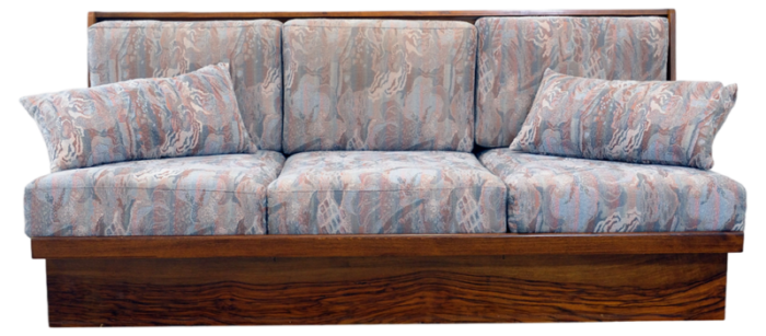 mid century czechoslovakian folding sofa in walnut 1950s 3606