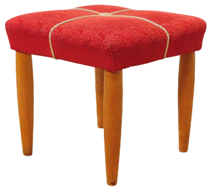 mid century czechoslovakian upholstered stool by uluv 1960s 8123