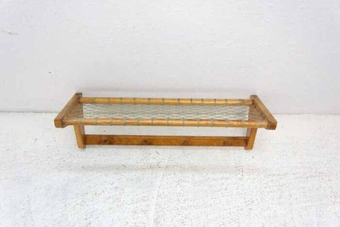 mid century czechoslovakian wall shelf from jizba 1960s 8871