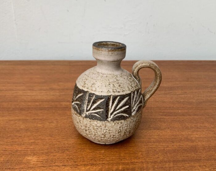 mid century danish studio pottery carafe vase from lovemose denmark 1960s 11