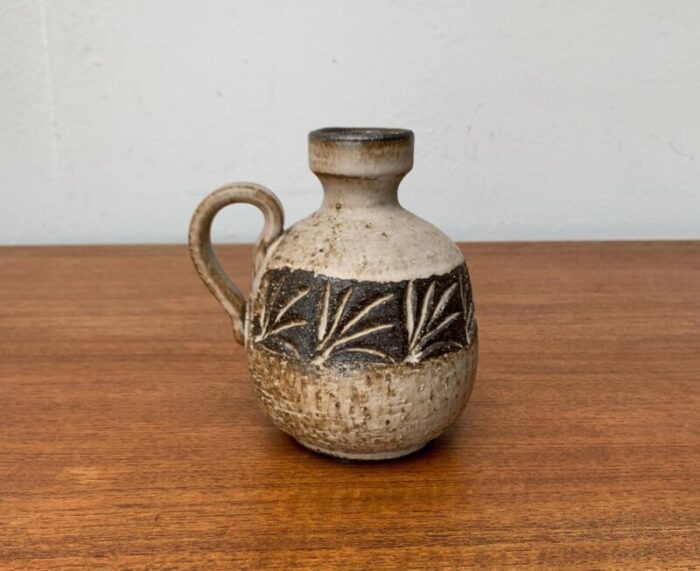 mid century danish studio pottery carafe vase from lovemose denmark 1960s 6