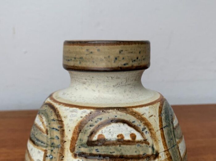 mid century danish studio pottery vase from soholm 1960s 10