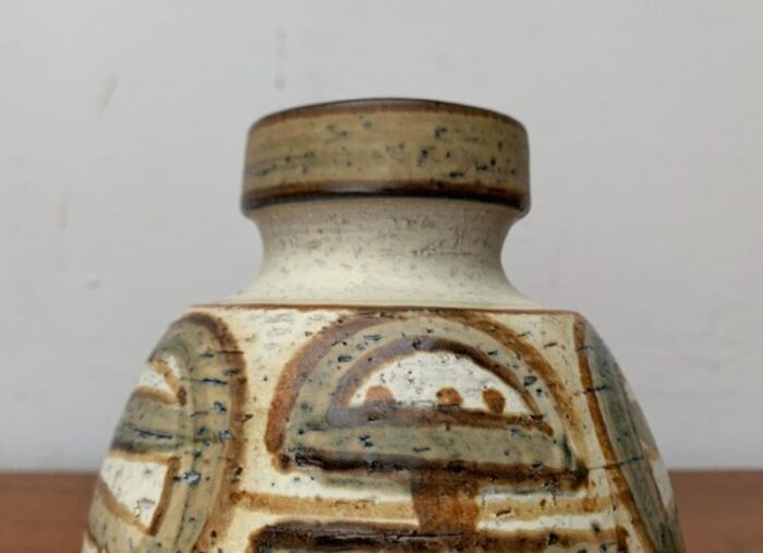 mid century danish studio pottery vase from soholm 1960s 11