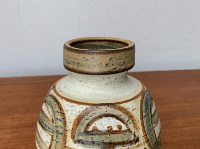 mid century danish studio pottery vase from soholm 1960s 3