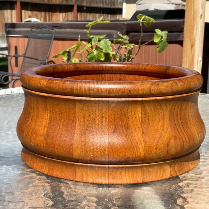 mid century danish teak bowl by richard nissen for nissen denmark 1960s 6481