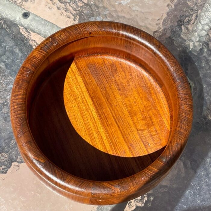 mid century danish teak bowl by richard nissen for nissen denmark 1960s 9265