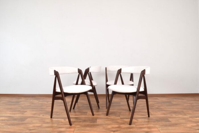 mid century danish teak dining chairs by th harlev for farstrup 1960s set of 4 8725