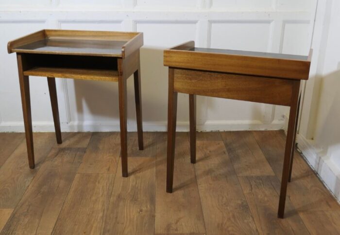 mid century danish tray top tables 1960s set of 2 3039