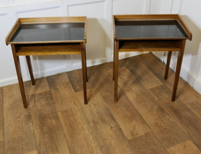 mid century danish tray top tables 1960s set of 2 3707