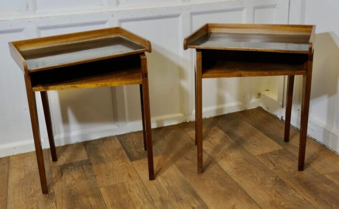 mid century danish tray top tables 1960s set of 2 4034