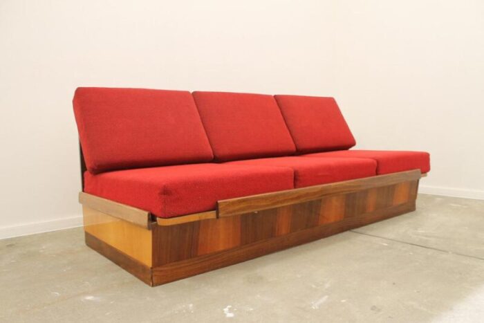 mid century folding sofa attributed to mier czechoslovakia 1960s 5155