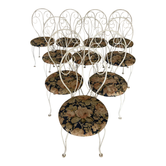 mid century french bistro chairs set of 10 3587