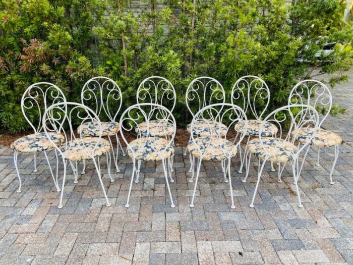 mid century french bistro chairs set of 10 4094