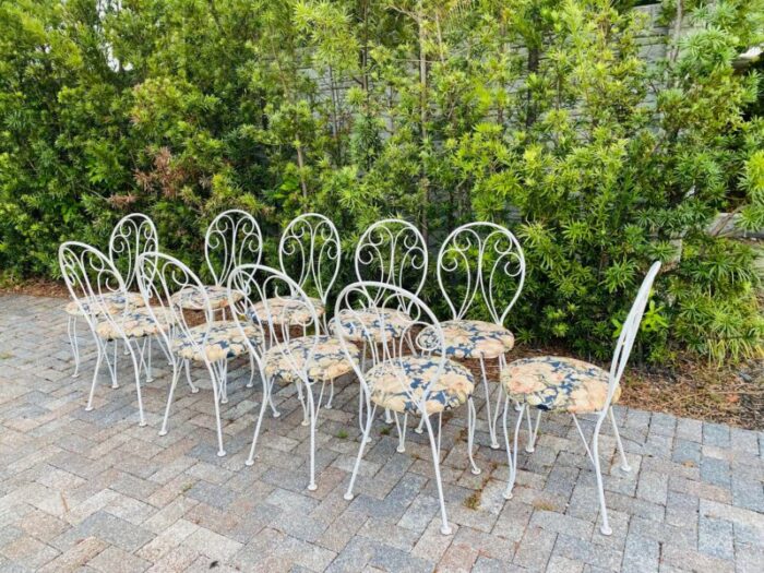 mid century french bistro chairs set of 10 5535