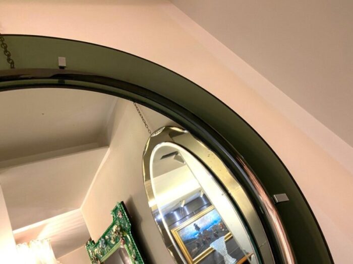 mid century green mirror attributed to max ingrand for fontana arte 1960s 6