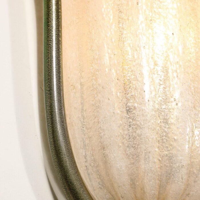 mid century hand blown murano glass sconce w 24k gold flecks by barovier y toso 3420