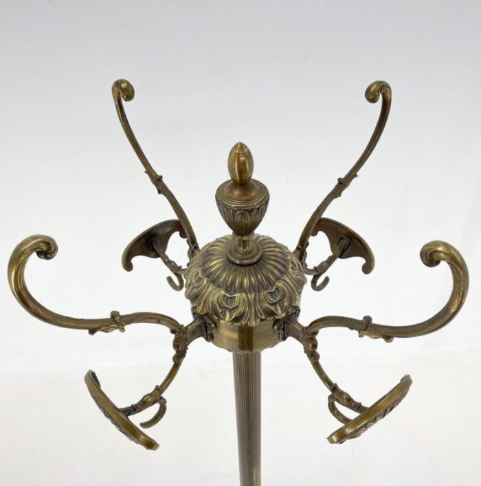 mid century italian ornate brass coat hanger 1950s 7