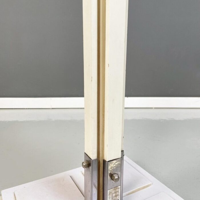 mid century italian white wood metal coat stand attributed to carlo de carli for fiam 1960s 12