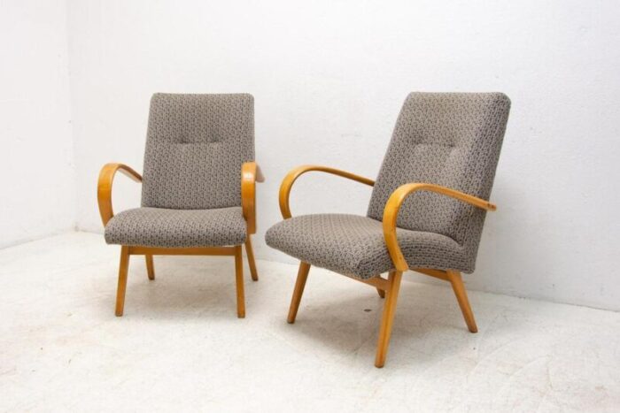 mid century lounge chairs by jaroslav smidek 1960s set of 2 6403