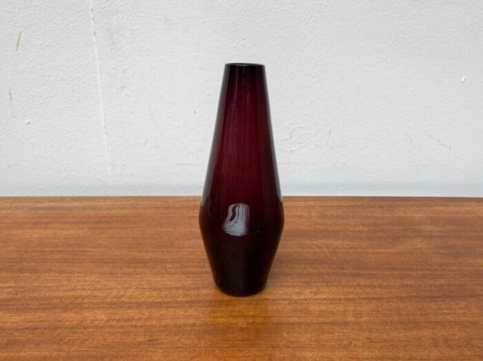 mid century minimalist glass vase 1960s 7