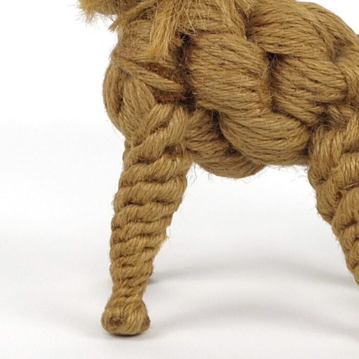 mid century modern movable elephant in rope and iron wire by jorgen bloch 10