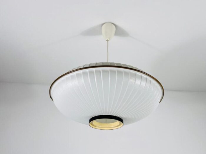 mid century modern saucer shape pendant lamp italy 1960s 3803