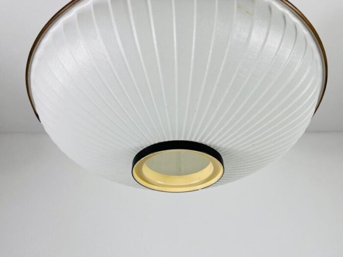 mid century modern saucer shape pendant lamp italy 1960s 5192