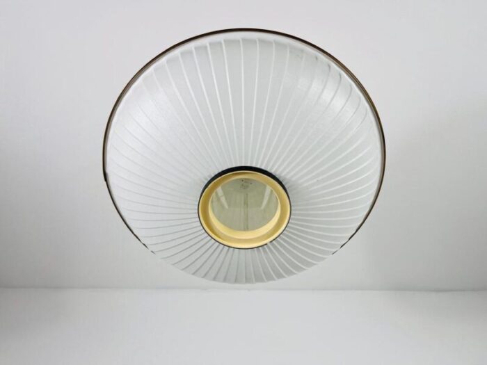 mid century modern saucer shape pendant lamp italy 1960s 6655