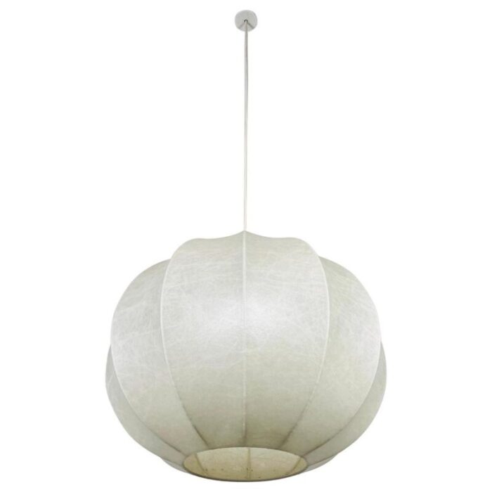 mid century round cocoon pendant lamp italy 1960s 2480